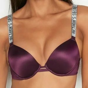 Victoria’s Secret Very Sexy Push Up Bra with Shine Straps, 38D. NWT.